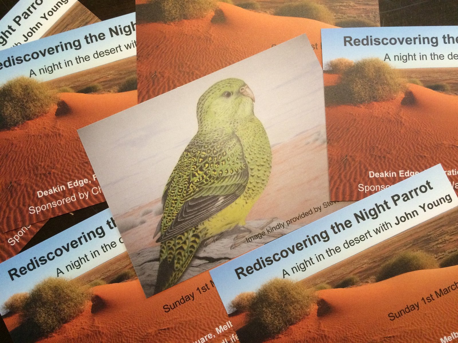 John Young presents: Rediscovering the Night Parrot. Get your tickets while they last.